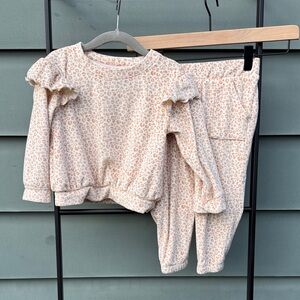 Cat & Jack 2t Animal Print velour Outfit